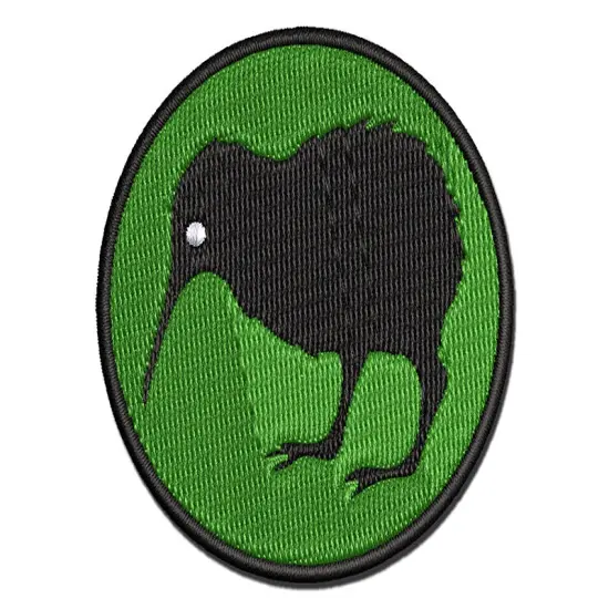 New Zealand Kiwi Bird Multi-Color Embroidered Iron-On or Hook & Loop Patch Applique {1}