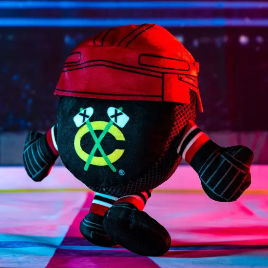 Bleacher Creatures Chicago Blackhawks 8" Kuricha Hockey Puck Sitting Plush {6}