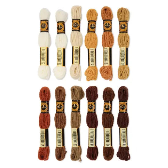 DMC Tapestry Wool - Earth Tones, 8 m, Set of 12 {1}