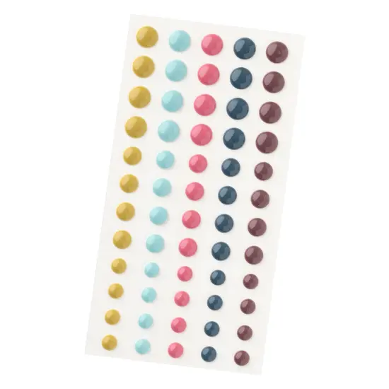 Pink Paislee Joyful Notes Enamel Dots-60 Pieces {4}