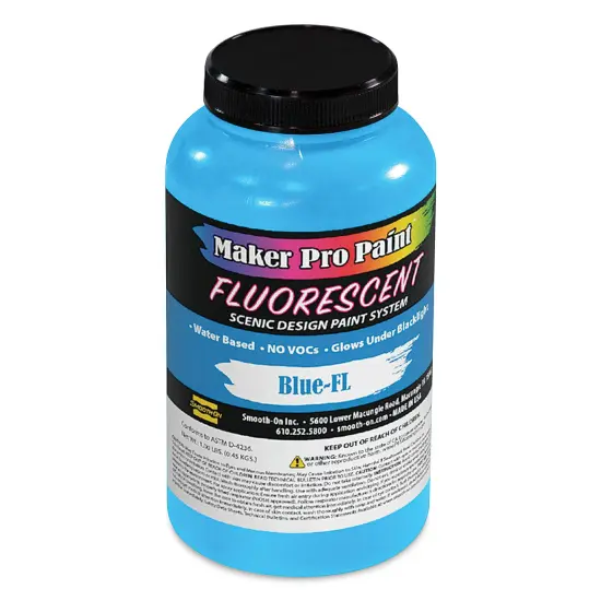 Smooth-On Maker Pro Acrylic-Urethane Paint - Fluorescent Blue, 16 oz {1}