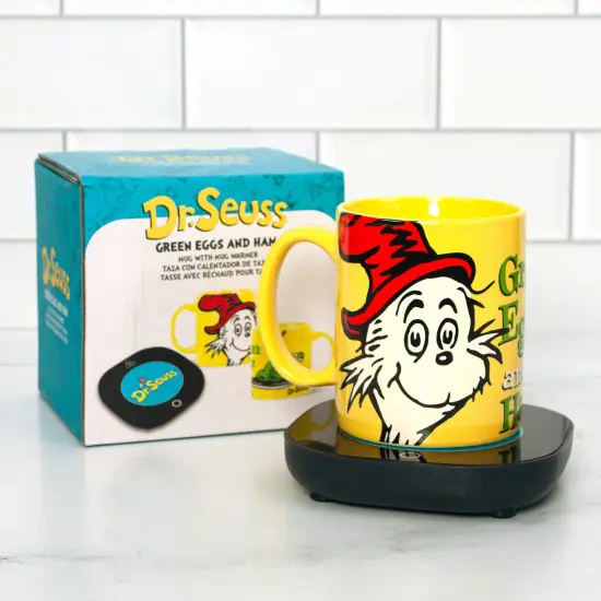 Uncanny Brands Dr. Seuss Green Eggs and Ham Mug with Warmer {5}