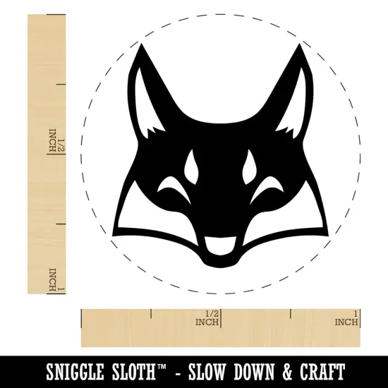 Mischievous Fox Face Self-Inking Rubber Stamp for Stamping Crafting Planners Blue {1}