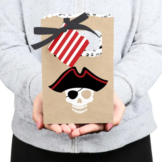 Big Dot of Happiness Beware of Pirates - Pirate Birthday Party Favor Boxes - Set of 12 {6}