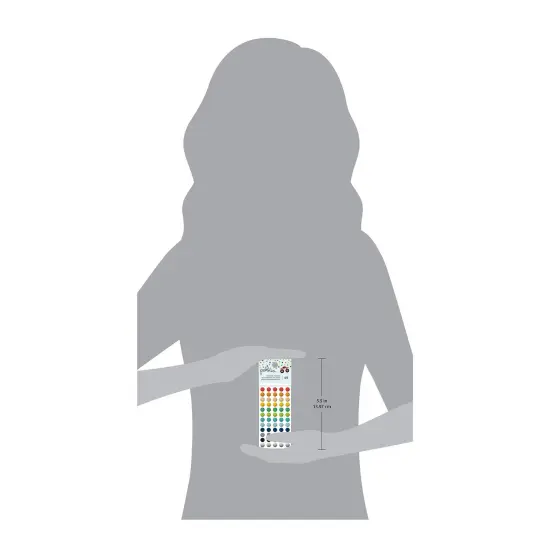 Pebbles Cool Boy Enamel Dots 60/Pkg-Silver Foil {4}