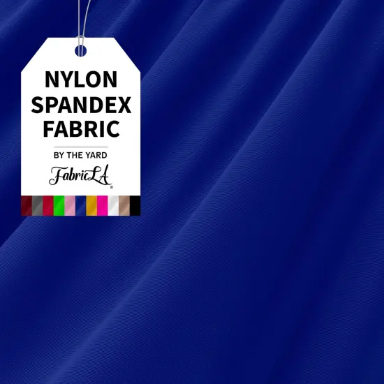 FabricLA | Nylon Spandex | 4 Way Stretch | Swimwear Tricot Fabric | Royal Blue |3-Yard {1}