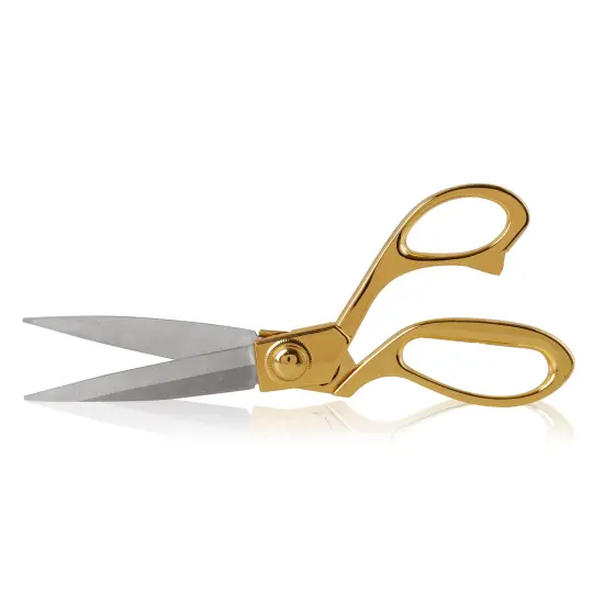 Heavy Duty Scissors for Cutting Arts and Craft Fabrics for Hobby or Commercial Use - eZthings Brand 8 Inch Gold {1}