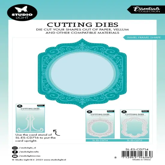 Studio Light Essentials Cutting Dies-Nr. 714, Swirl Frame Shape {3}