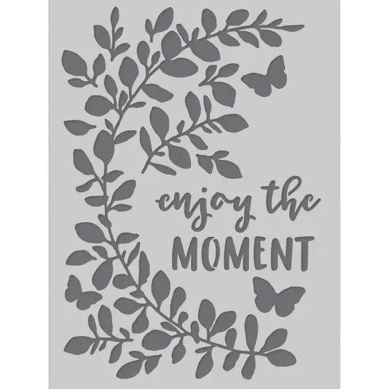 Simple Vintage Life In Bloom Stencil 6"X8"-Enjoy The Moment {3}