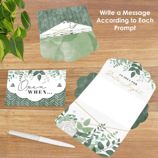 Big Dot of Happiness Boho Botanical - Cards for Couples Gift Box Kit - Open When Letters - Set of 8 {3}