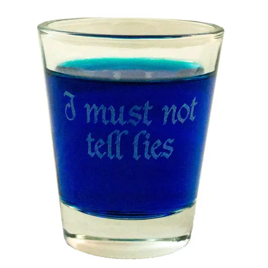 2oz i must not tell lies shot glass {1}