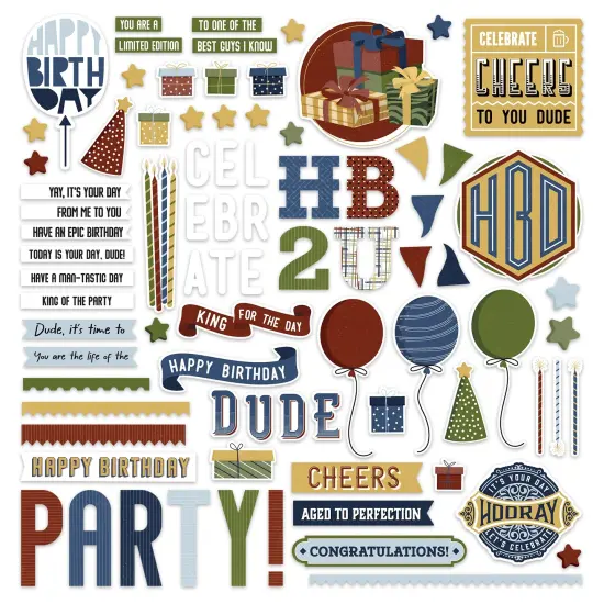 PhotoPlay Card Kit Stickers-Birthday Bash {1}