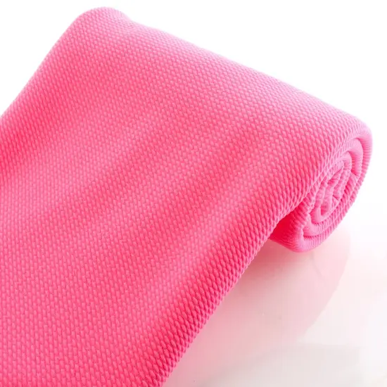 Solid 4 way Stretch Liverpool Bullet Fabric Neon Pink {3}
