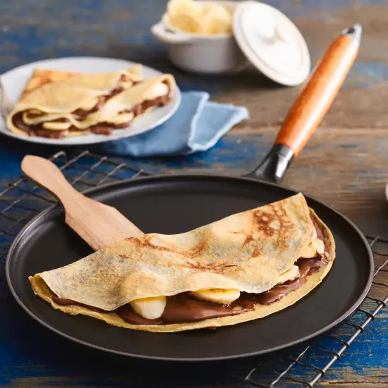 Staub Cast Iron 11-inch Crepe Pan with Spreader & Spatula - Matte Black {5}