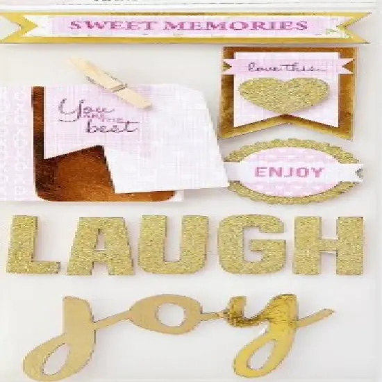 Little Birdie Love Foil Embellishment 10/Pkg-Love Laugh Joy {2}
