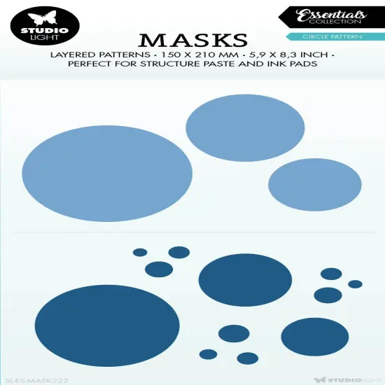 Studio Light Essentials 5.9"X8.25" Stencil-Nr. 222, Circle Pattern {1}