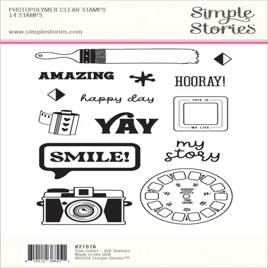 True Colors Photopolymer Clear Stamps-14/Pkg {3}