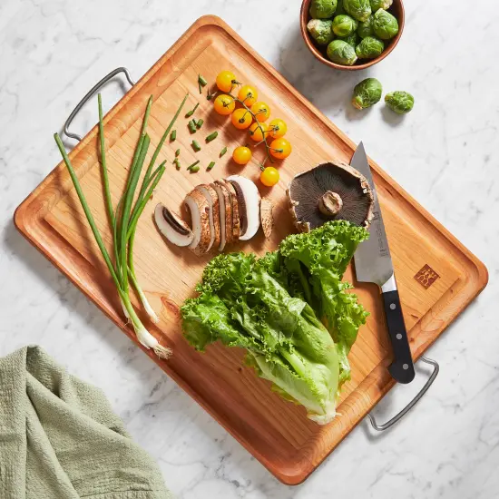 ZWILLING Cherry Wood Carving Board with Handles {4}
