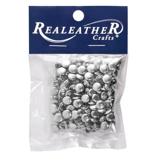 Realeather(R) Crafts Small Rivets 100/Pkg-Nickel {1}