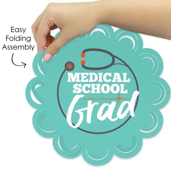 Big Dot of Happiness Medical School Grad - Doctor Graduation Party Round Table Decorations - Paper Chargers - Place Setting For 12 {6}
