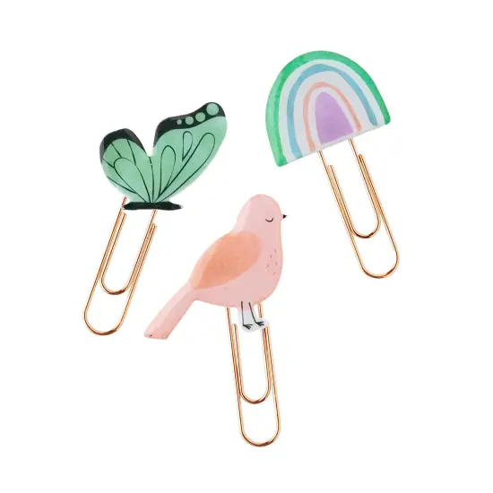 American Crafts Rainbow Avenue Paper Clips-6/Pkg {6}