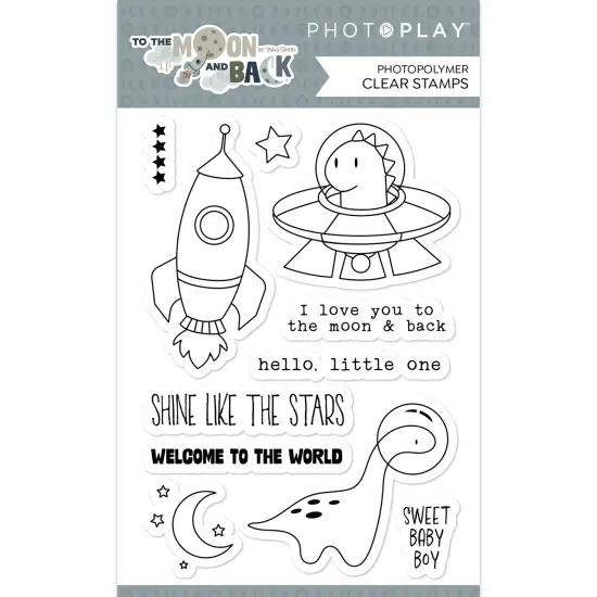 PhotoPlay Photopolymer Clear Stamps-To The Moon And Back {1}