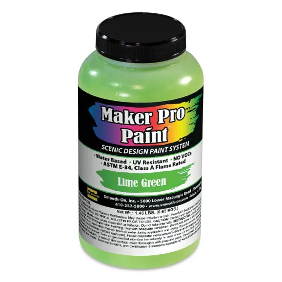 Smooth-On Maker Pro Acrylic-Urethane Paint - Lime Green, 16 oz {1}
