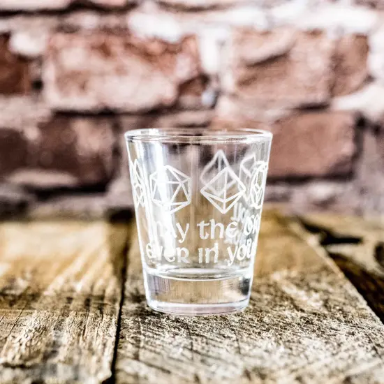 2oz May the Dice Roll ever in your Favor Shot glass {3}
