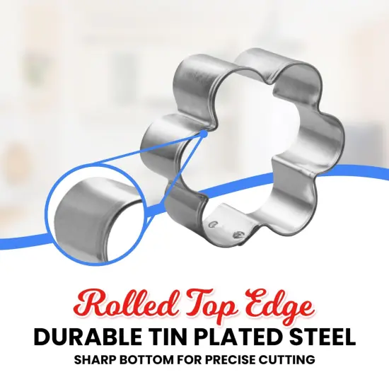 Scallop Flower Cookie Cutter 2.25 in - Made in the USA &ndash; By CookieCutter.Com - Tin Plate Steel {4}