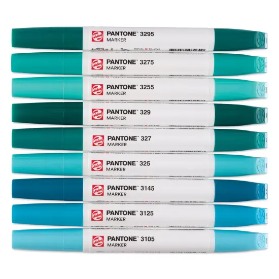 Pantone Dual Tip Markers - Blue Green, Set of 9 {1}