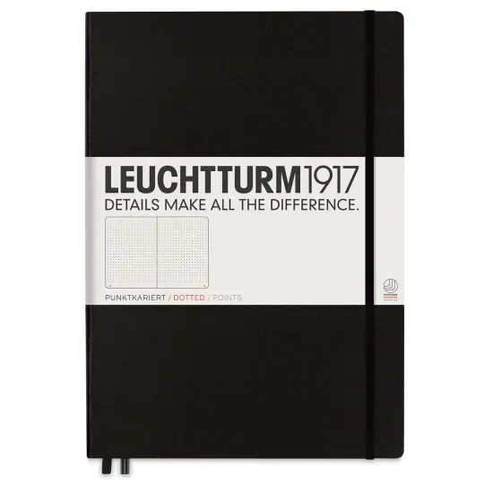 Leuchtturm1917 Dotted Hardbound Notebook - Black, 8-3/4" x 12-1/2" {1}