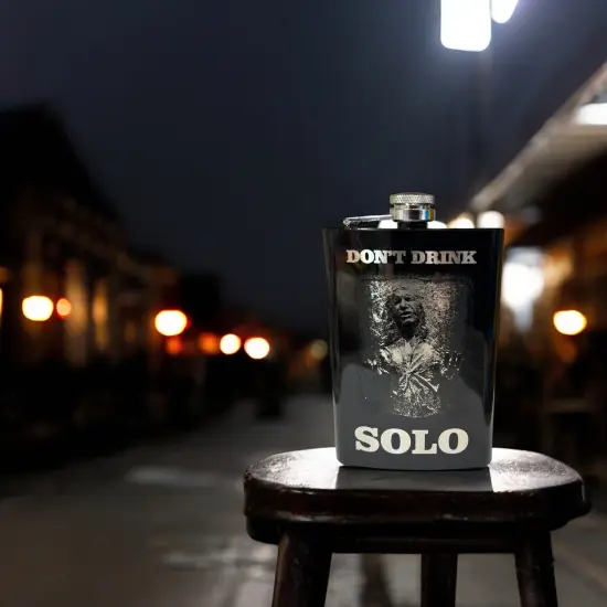 8oz Dont Drink Solo Black Flask {5}