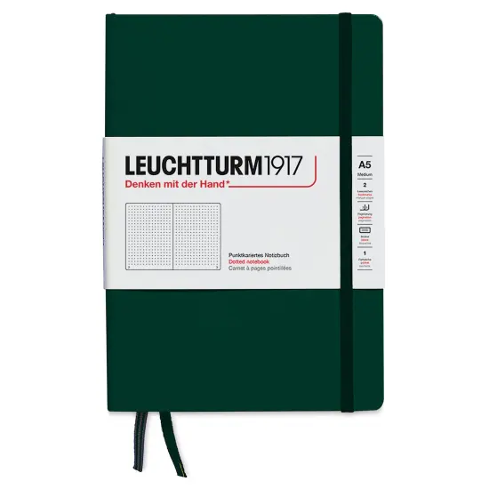 Leuchtturm1917 Dotted Hardbound Notebook - Forest Green, 5-3/4" x 8-1/4" {1}