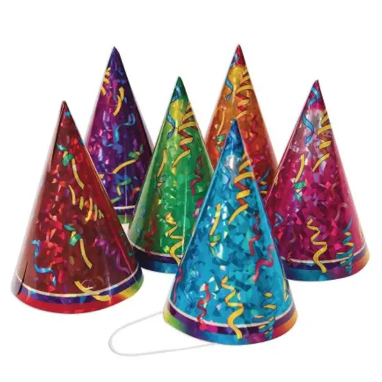 Flashing Party Hat | Assorted Designs 8 inches tall by 7 inches wide | RAHEEV&reg; {4}