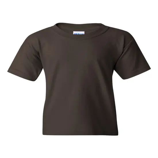 Gildan&reg; Heavy Cotton Youth Crewneck Short Sleeve T-Shirt - 5000B Dark chocolate {2}