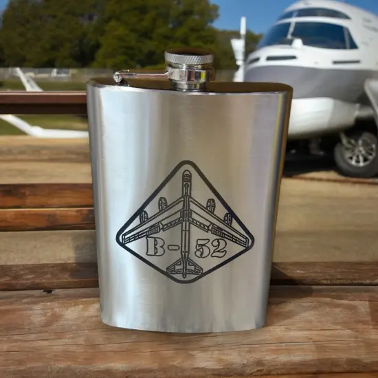 8oz B52 Bomber Stainless Steel Flask {6}