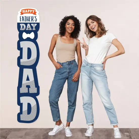 Big Dot of Happiness Happy Father's Day - We Love Dad Party Vertical Decoration - Shaped Banner {6}