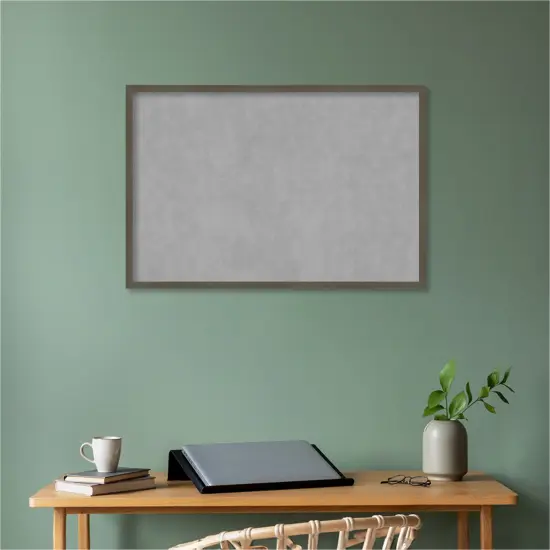Svelte Wood Framed Magnetic Board Svelte Clay Grey {5}