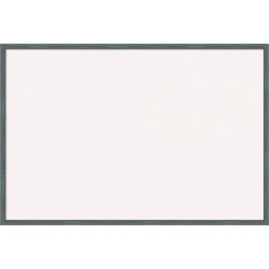 Dixie Blue Grey Rustic Narrow Wood Framed Corkboard, White Cork {1}