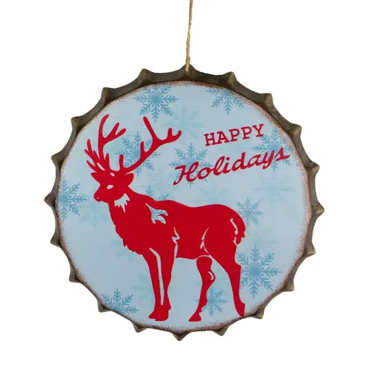 Northlight 12" Blue and Red Happy Holidays Christmas Wall Decor {1}