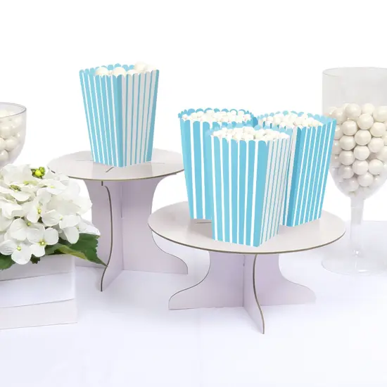 Big Dot of Happiness Blue Stripes - Simple Party Favor Popcorn Treat Boxes - Set of 12 {4}
