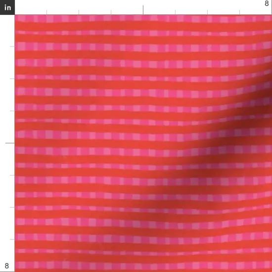 Various Fabrics by the Yard or Fat Quarter Bright Pink Check Small Scale Plaid Vibrant Colorful Spring Summer Custom Printed Fabric by Spoonflower {4}