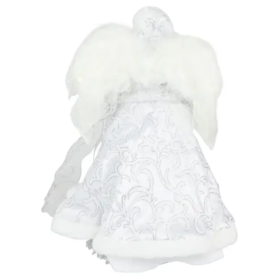 Northlight 14" White Angel with Lighted Wings Christmas Tree Topper {5}