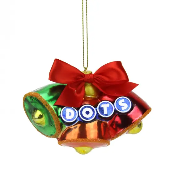 Northlight Candy Lane Tootsie Roll "Dots" Candy Logo Christmas Ornament - 3" - Multicolor Green {1}