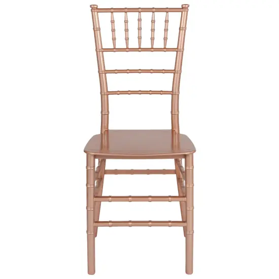 Emma and Oliver Resin Stacking Dining Chiavari Chair Rose Gold {2}