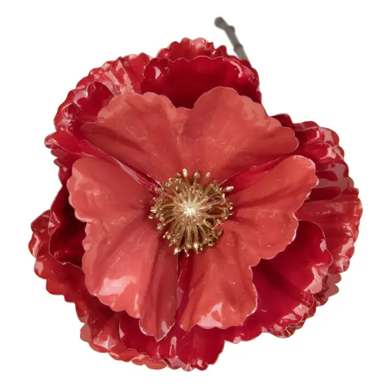 Northlight Poppy Artificial Floral Stem Spray - 18" - Coral Pink {3}