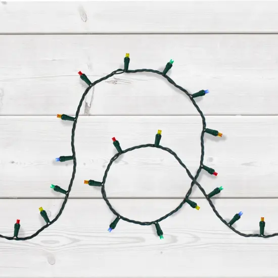 Northlight Wide Angle Christmas Lights - Multi-Color LED - 49' Green Wire - 200ct {4}