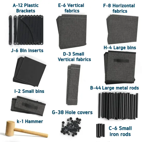 Nestl Cube Storage Organizer Black {6}