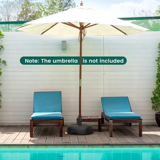 Costway 18'' Patio Fillable Round Umbrella Base Stand Holder Fit Pole 1.5''/1.9'' Weighted {2}