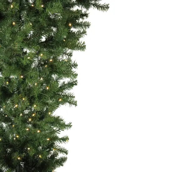 Northlight 6.5' Pre-Lit Upside Down Spruce Artificial Christmas Tree - Warm White LED Lights Green {3}